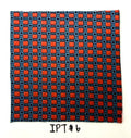 Red/Pink & Midnight Blue on Sky Blue Pattern Silk Bow Tie IPBT- 6