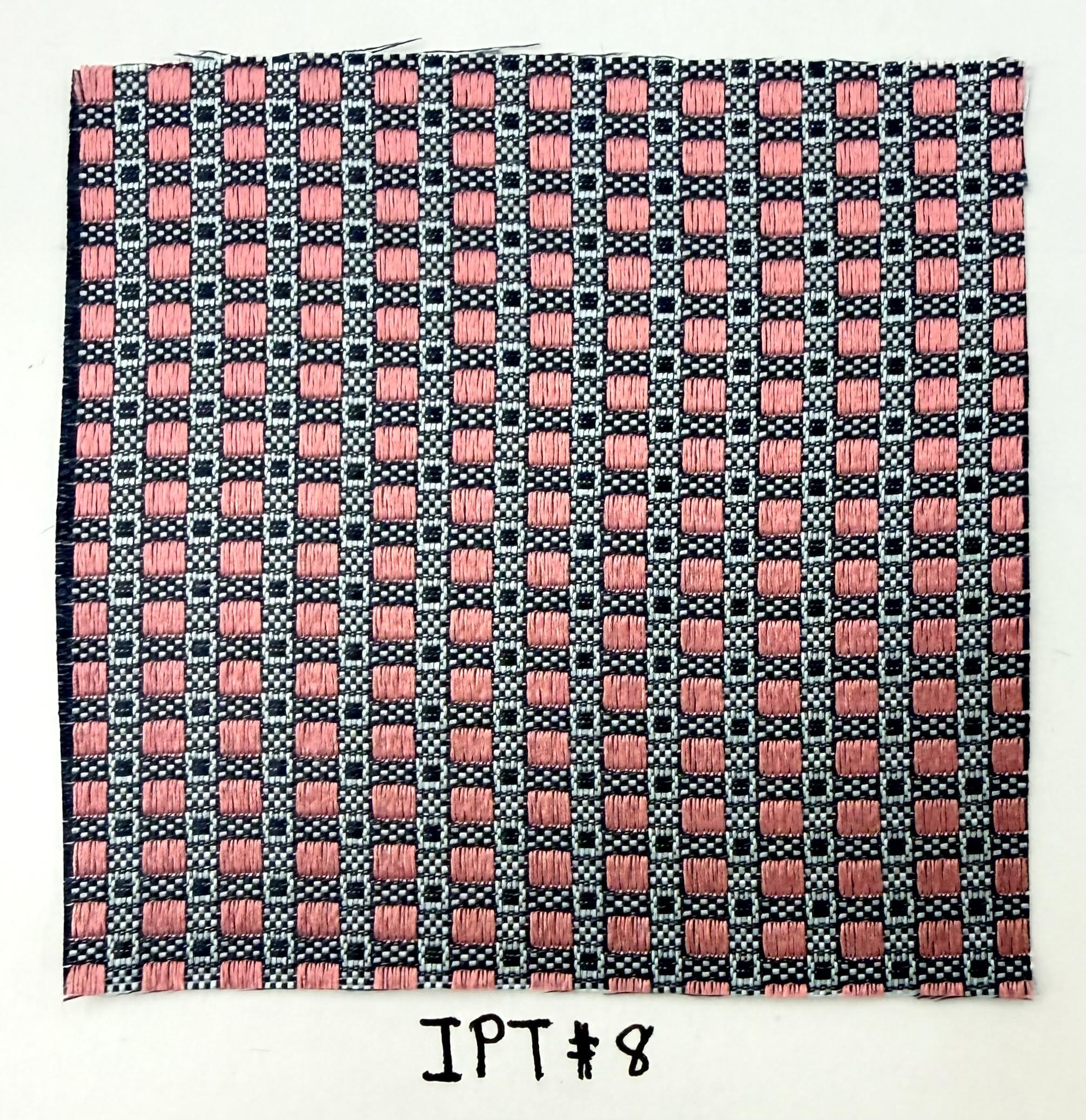 Rose Pink & Midnight Blue on Powder Blue Pattern Silk Bow Tie IPBT-8