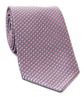 Rose Pink & Midnight Blue on Powder Blue Pattern Silk Tie IPT-8