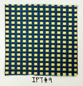 Yellow & Midnight Blue on Blue Pattern Silk Bow Tie IPBT-9