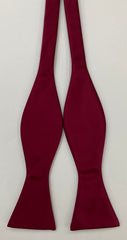 Dark Red Satin Silk Bow Tie #ISABT-10