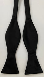 Black Satin Silk Bow Tie ISABT-5