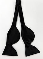 Black Satin Silk Bow Tie ISABT-5