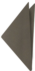 {[en]:Gray With Brown Satin Silk Pocket Square