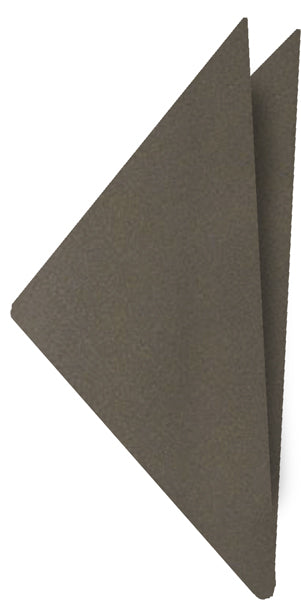 {[en]:Gray With Brown Satin Silk Pocket Square