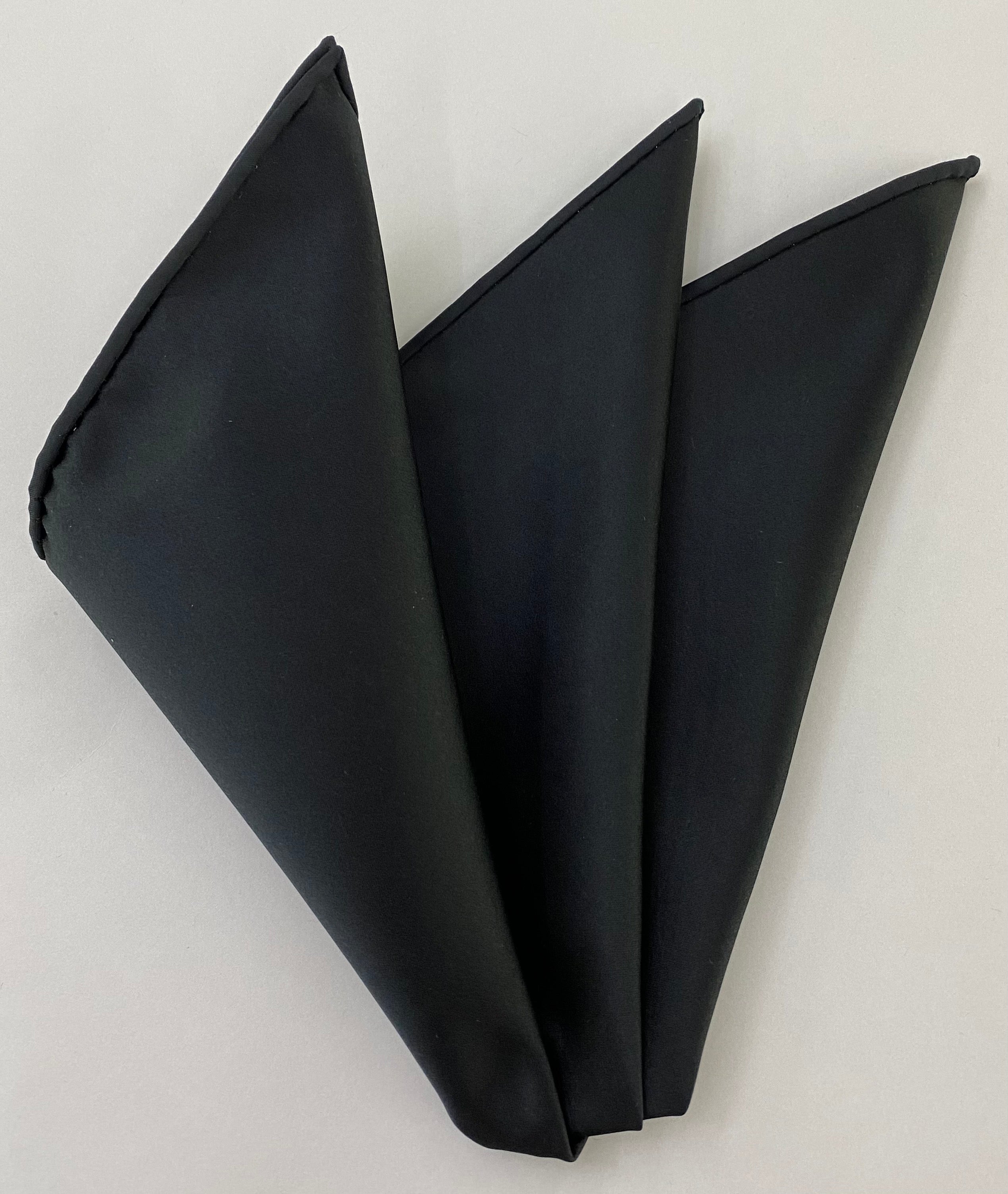 ミッドナイトブルー サテンシルク ポケットチーフ #8