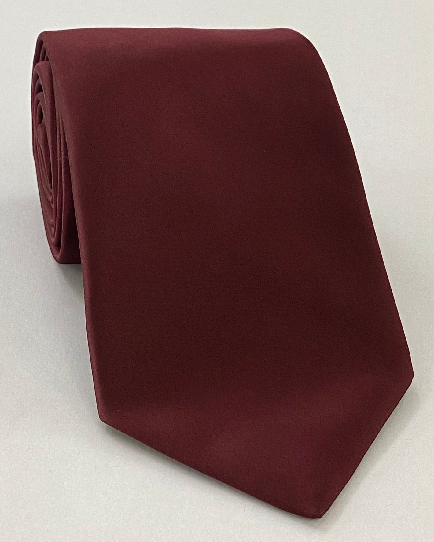 버건디 새틴 실크 타이 ISAT-11