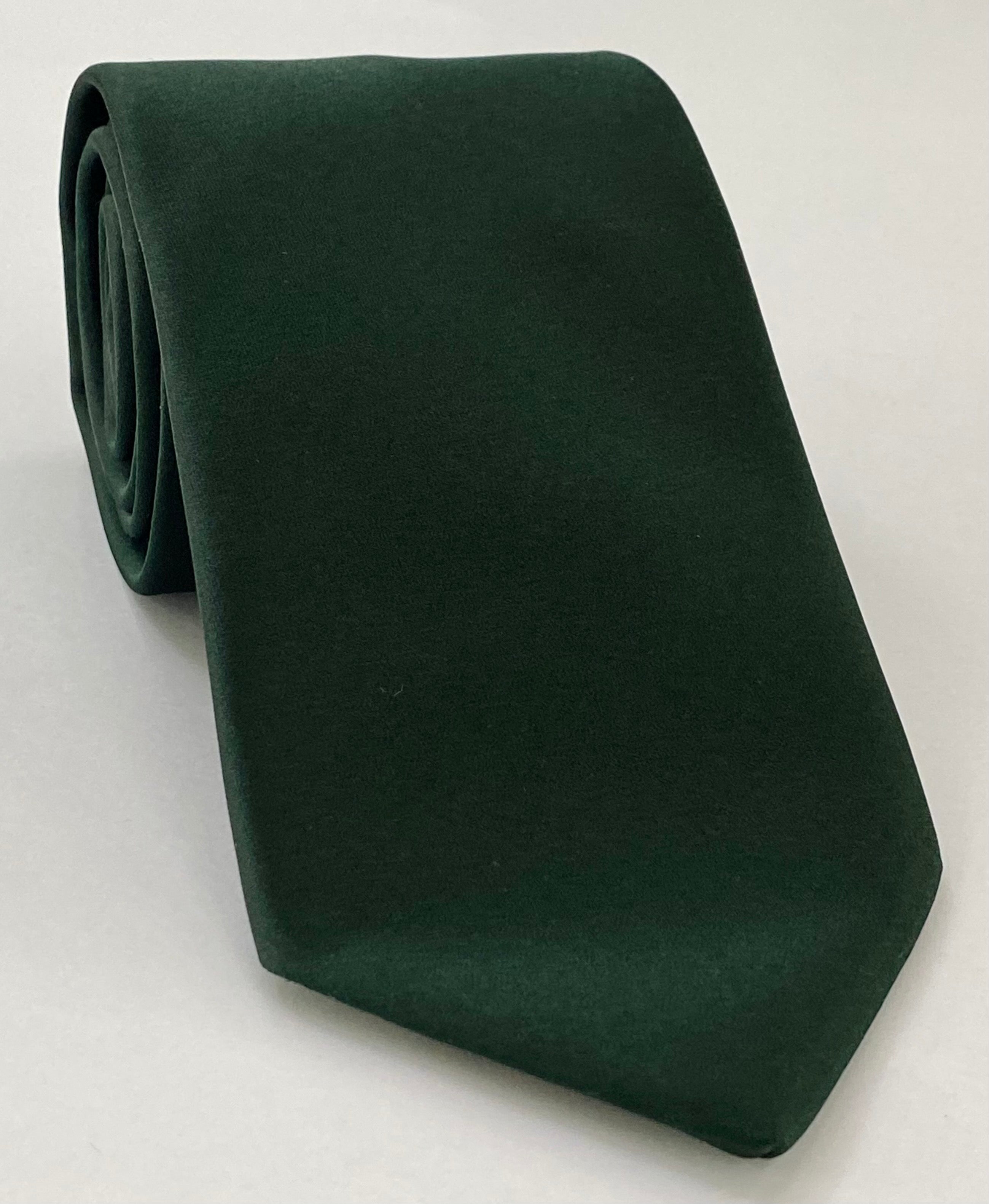 포레스트 그린 새틴 실크 타이 #ISAT-15