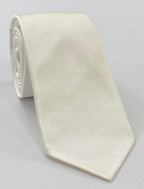 Natural White Italian Satin Silk Tie ISAT-16