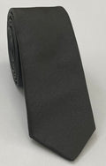 深炭灰色緞面絲質領帶 ISAT-4