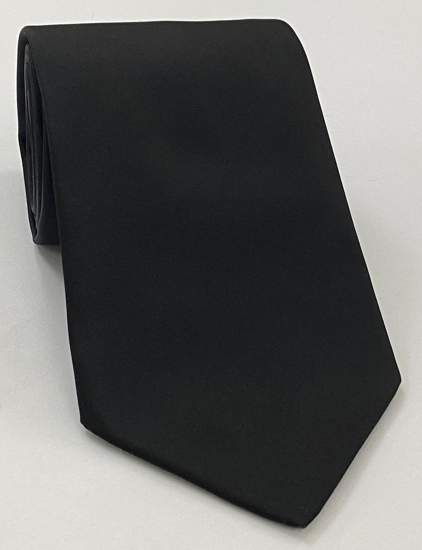 Black Satin Silk Tie ISAT-5