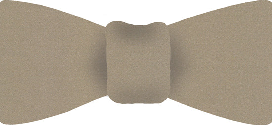 {[en]:Light Cream Satin Silk Bow Tie