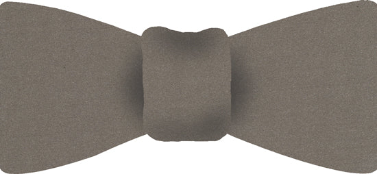 {[en]:Gray With Brown Satin Silk Bow Tie