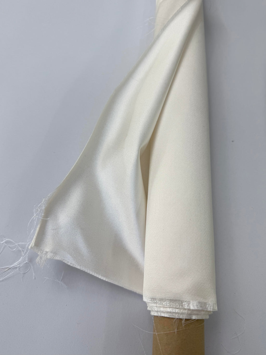 Natural White Italian Satin Silk Tie ISAT-16