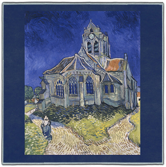 {[en]:Van Gogh The Church at Auvers 1890 Pocket Square