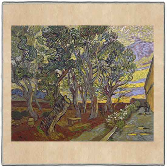 {[en]:Van Gogh The Garden Bench at Saint Paul's Hospital 1889 Pocket Square