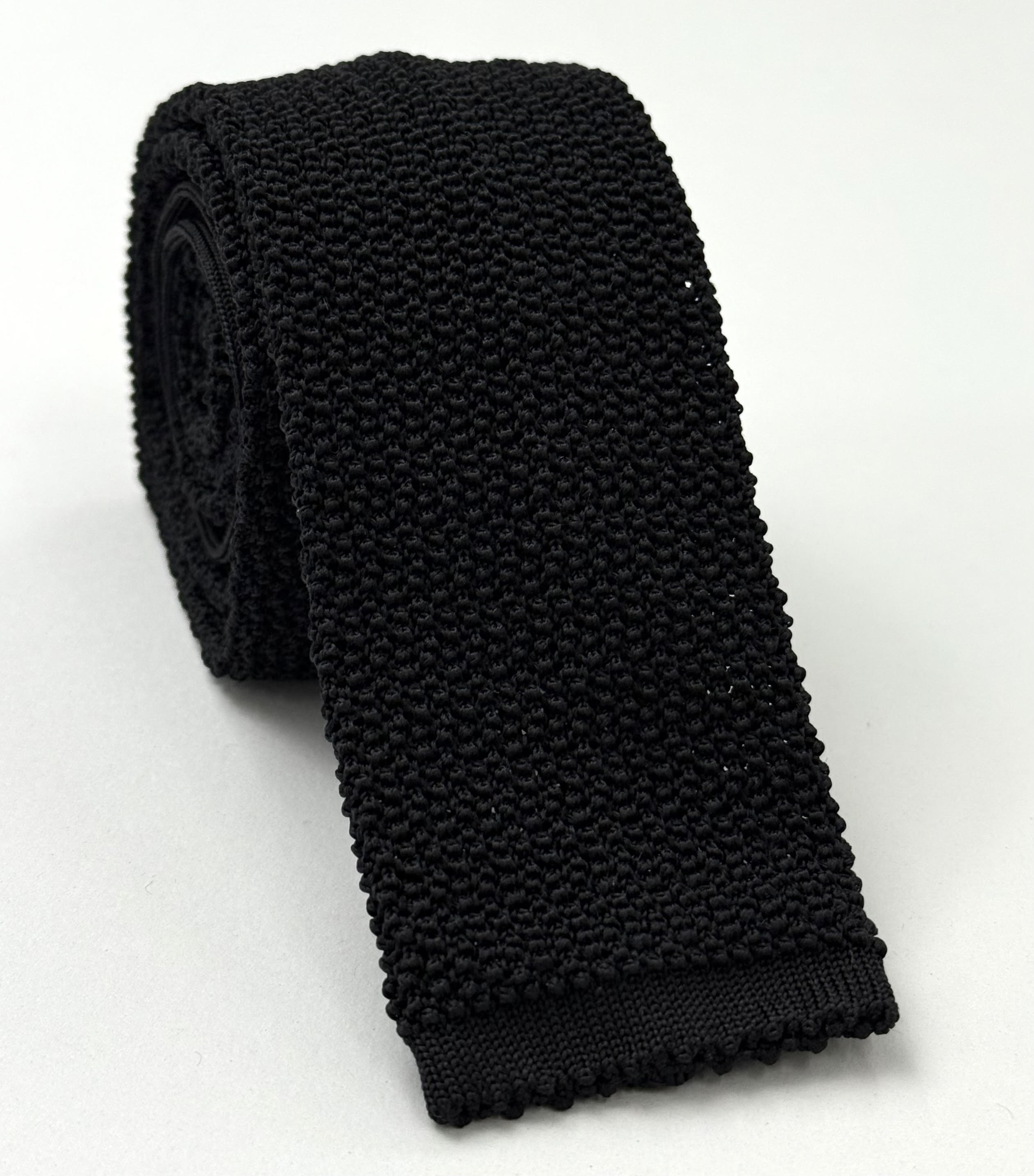 Black Silk Knit Tie KT-1 – Sam Hober