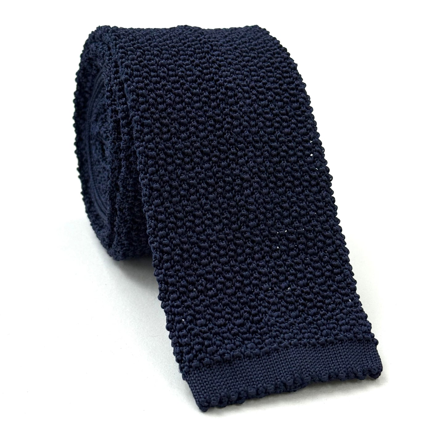 Midnight Blue Silk Knit Tie KT-2