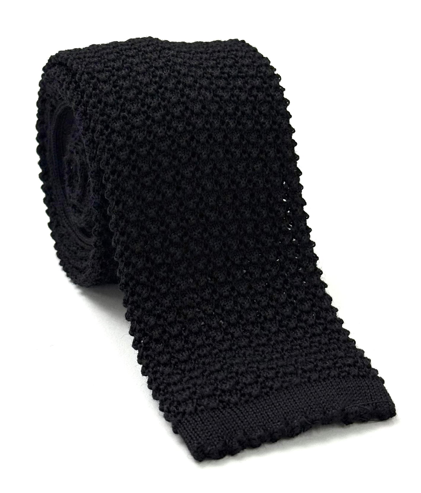 Black Wool Knit Tie KWT-10