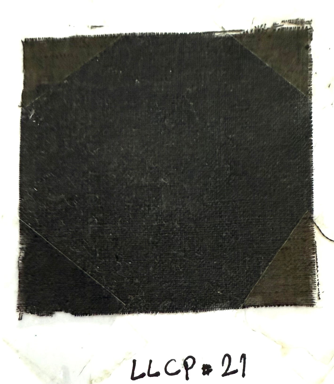 Natural White Linen/Cotton With Charcoal Gray Contrast Edges Pocket Square LCCP-21