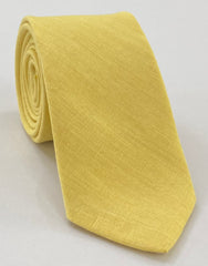 Light Yellow Belgian Linen Tie LLT-5