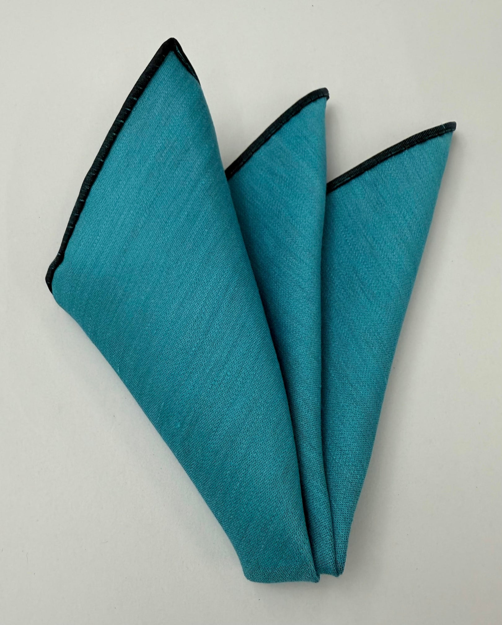 Turquoise Linen/Silk Pocket Square LP-6