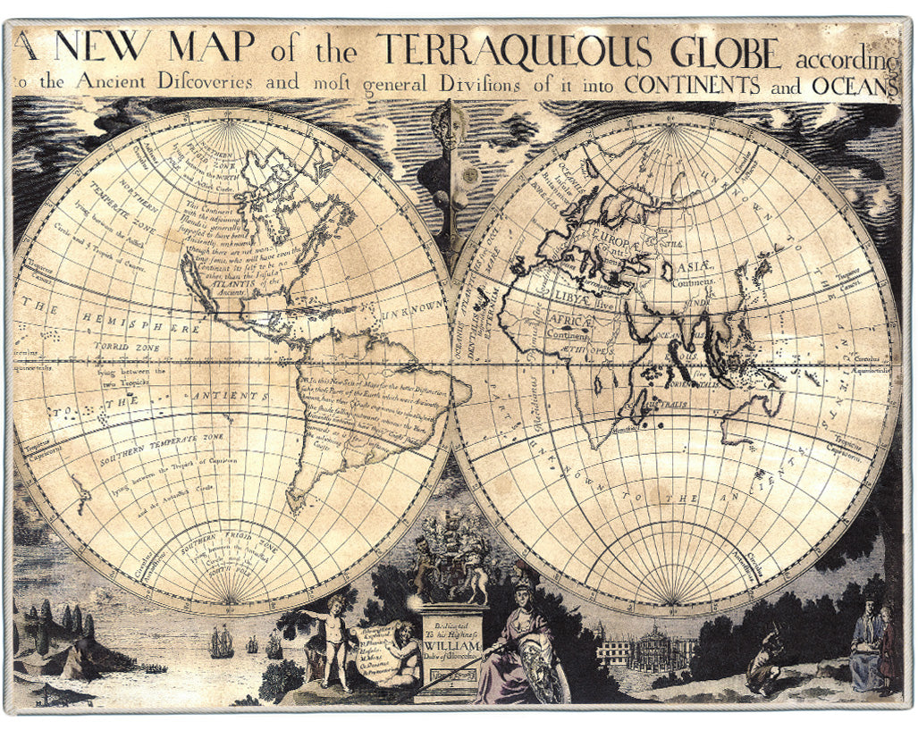 {[en]:William Duke of Gloucester World Map Pocket Rectangle