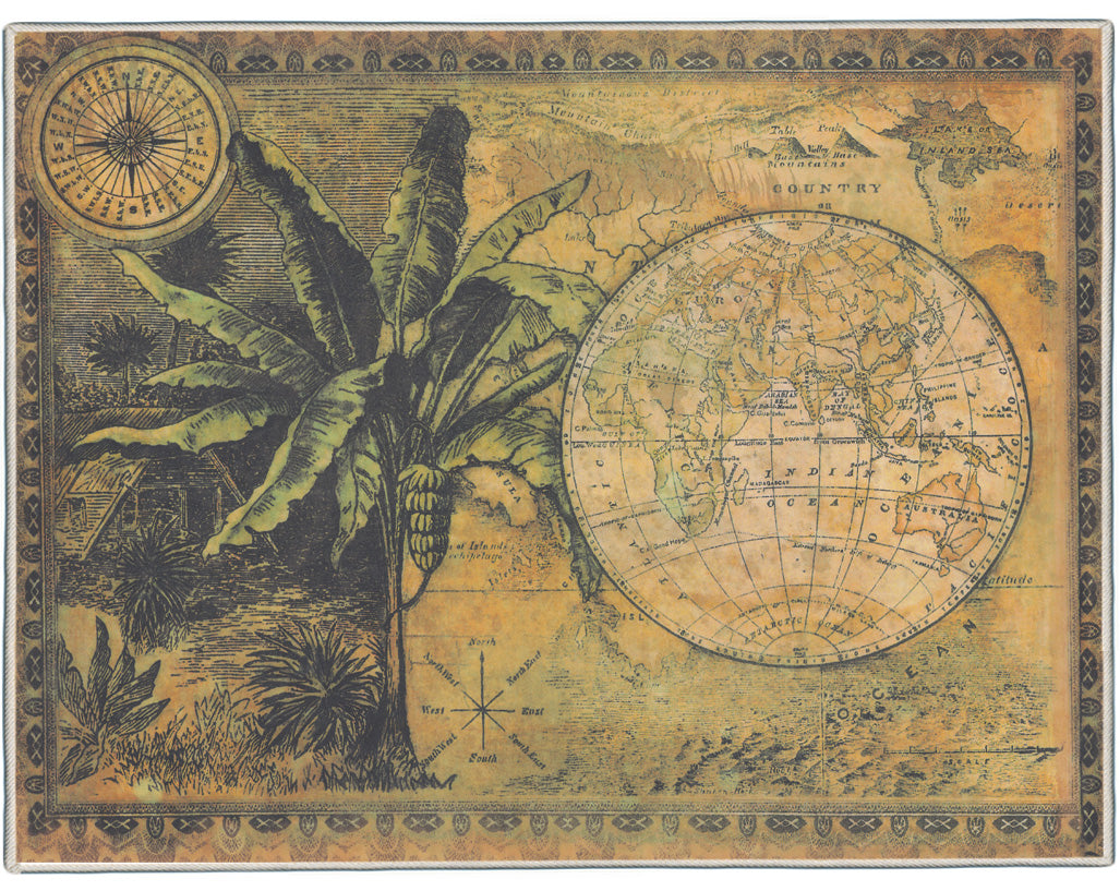 {[en]:Tropical World Map Pocket Rectangle