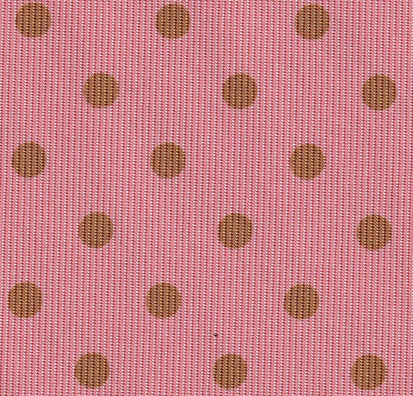 {[en]:Sage on Light Salmon Macclesfield Print Dot Silk Pocket Square