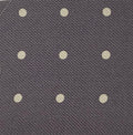 White on Gray Macclesfield Printed Silk Tie MCDT-51