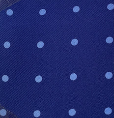 Macclesfield Printed Silk Tie Powder Blue on Blue MCDT-52