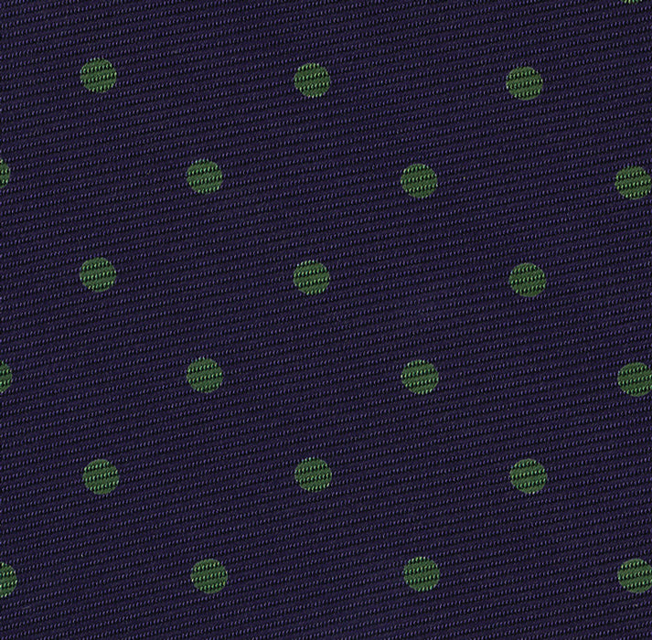 {[en]:Forest Green  on Dark Purple Macclesfield Print Silk Tie