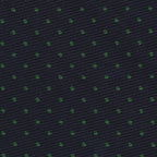 {[en]:Forest Green on Midnight Blue Macclesfield Print Silk Tie