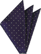 {[en]:White On Purple Printed Dot Silk Tie