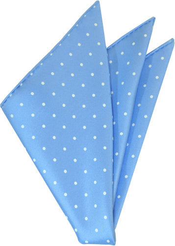 {[en]:White On Sky Blue Printed Dot Silk Tie