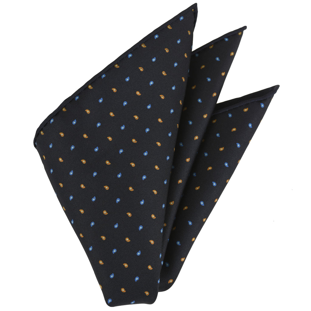 {[en]:Macclesfield Printed Silk Pocket Square