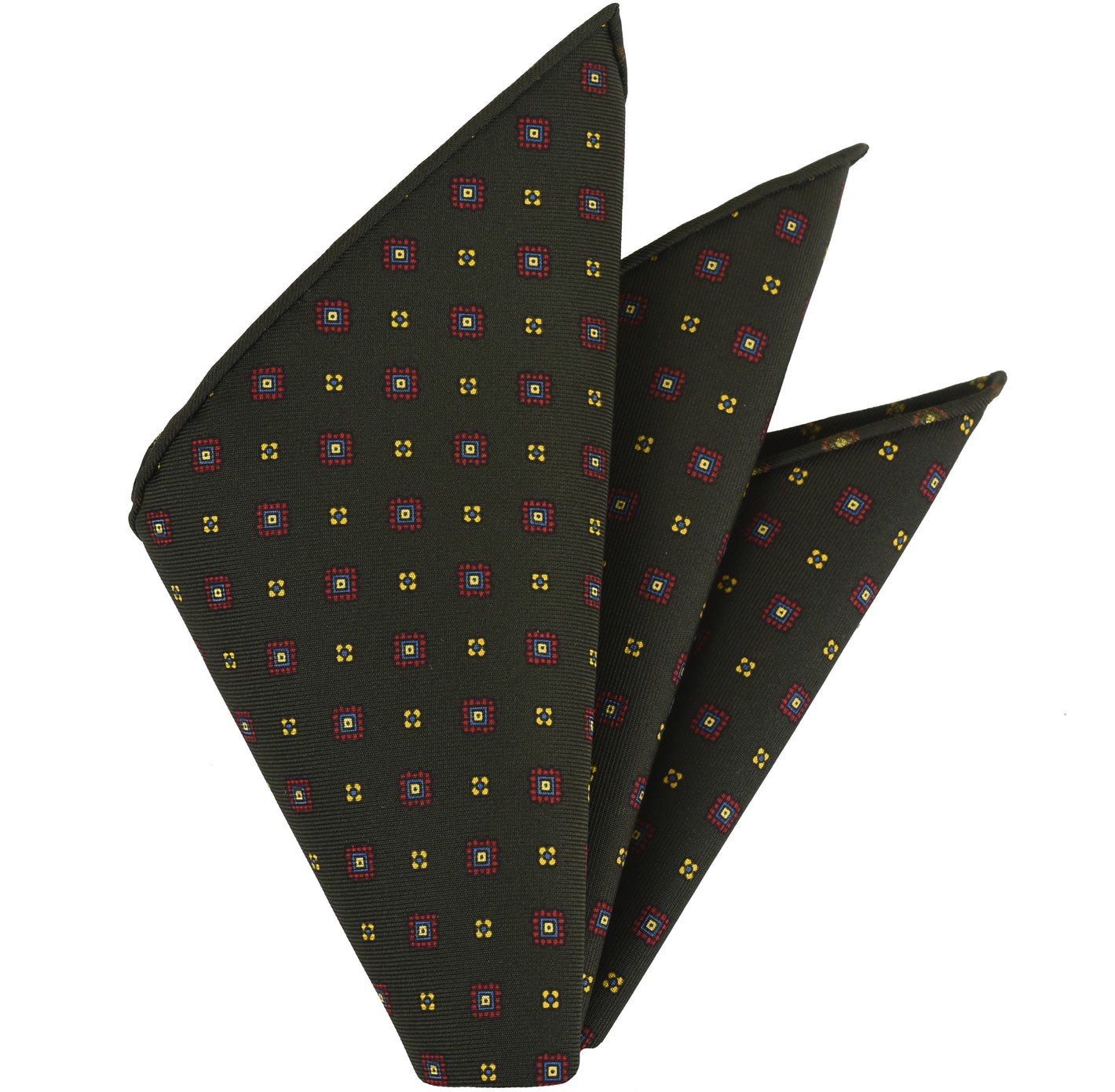 {[en]:Macclesfield Printed Silk Pocket Square