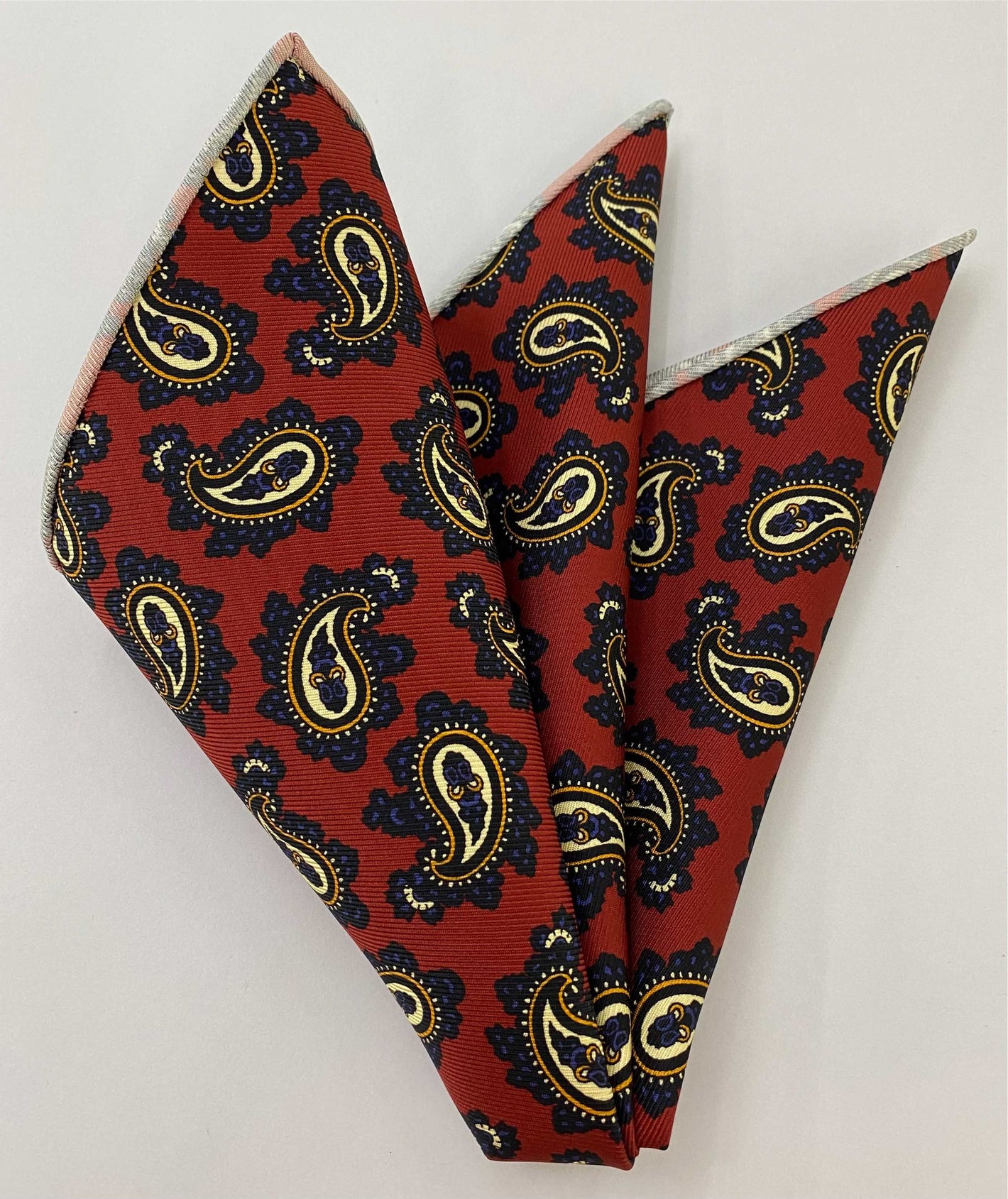 Macclesfield Printed Silk Pocket Square MCP-659