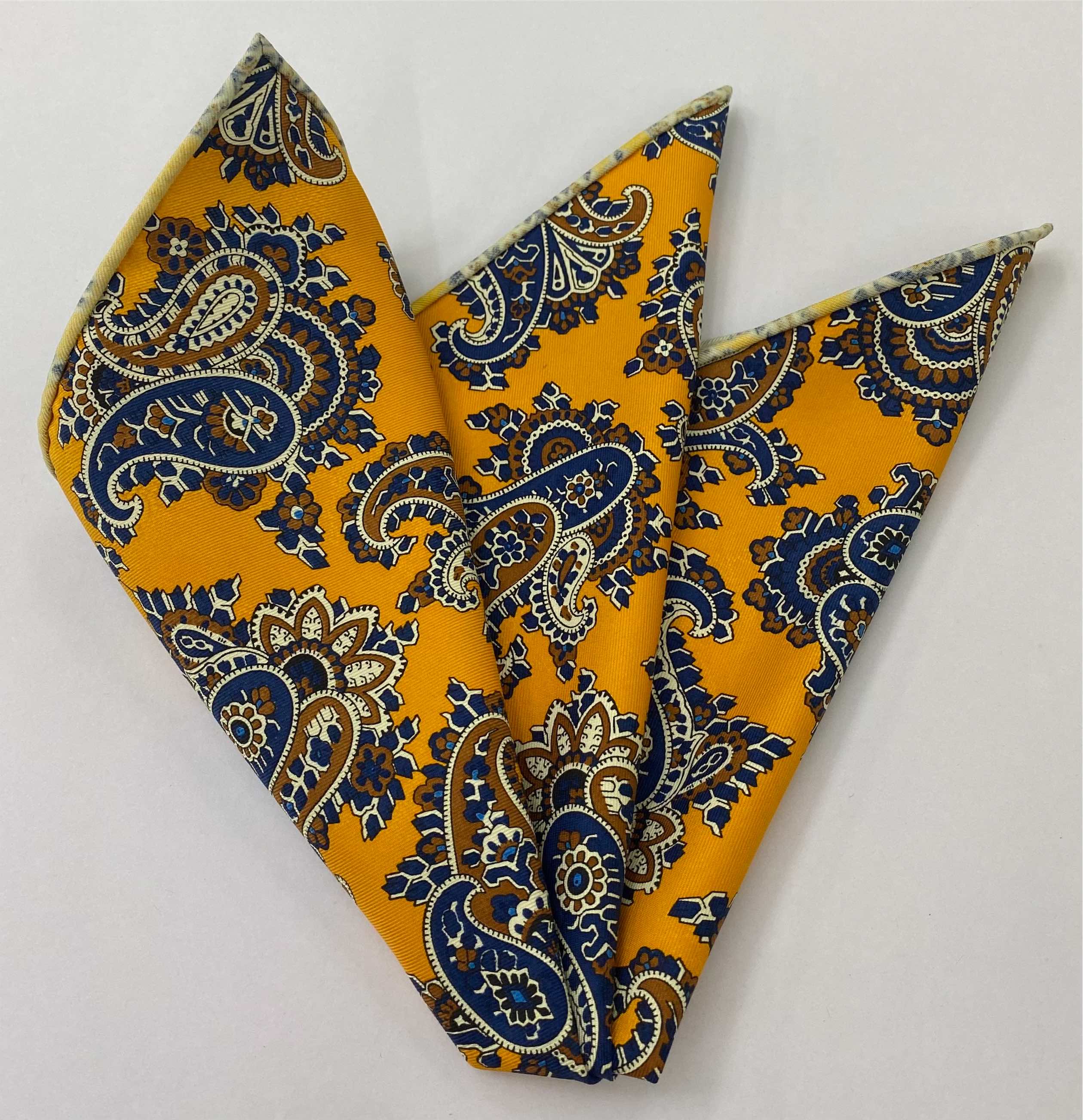Macclesfield Printed Silk Pocket Square MCP-671