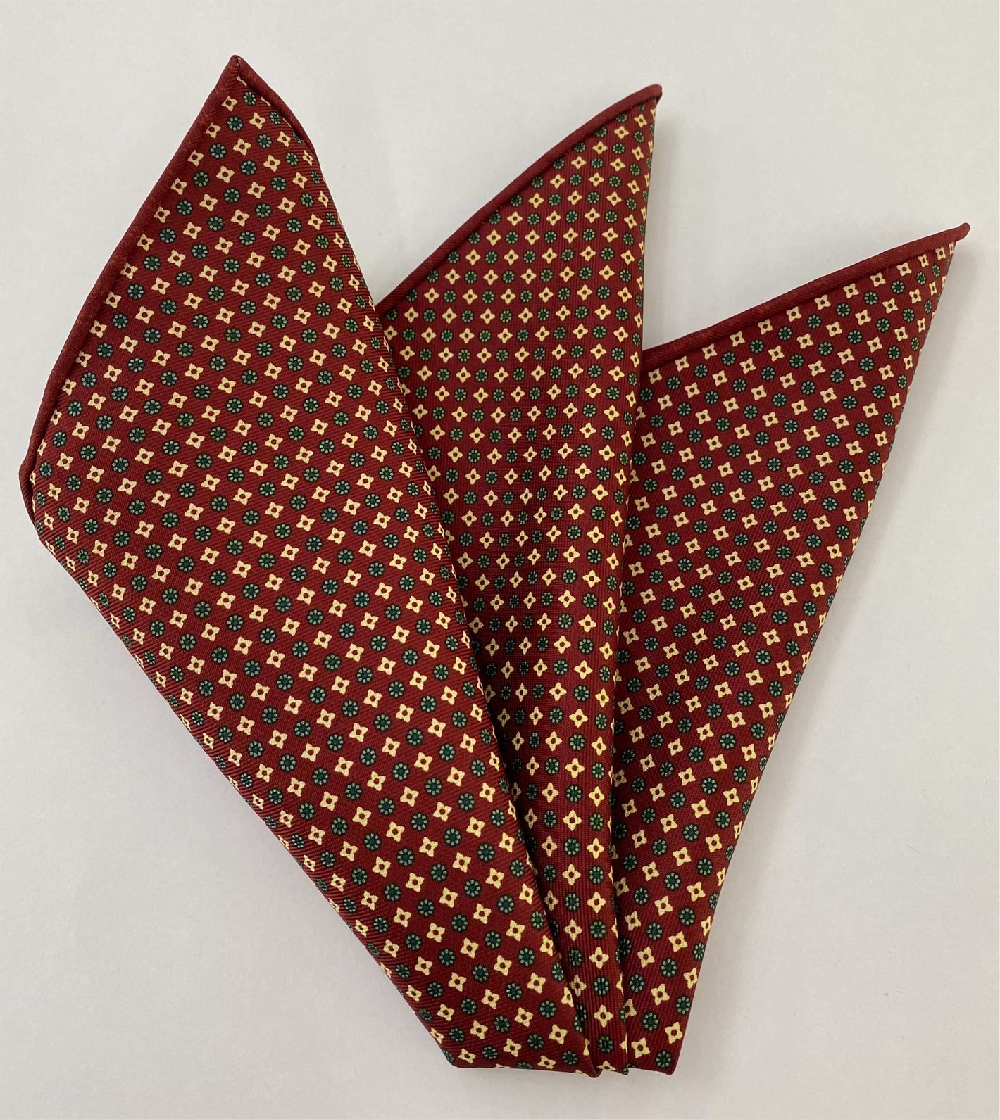 Macclesfield Printed Silk Pocket Square MCP-675