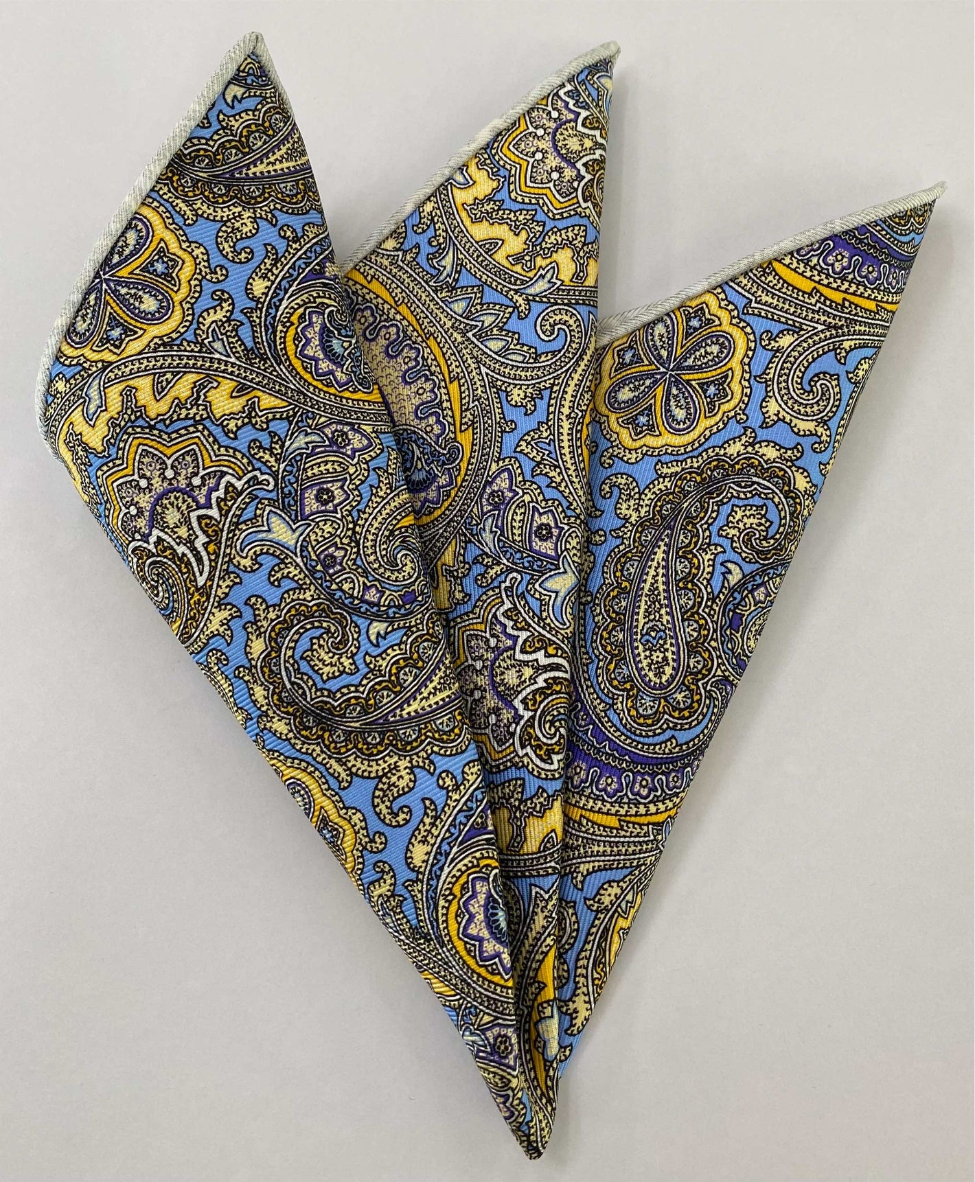 맥클스필드 프린트 실크 포켓 스퀘어 MCP-697