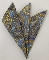 Macclesfield Printed Silk Pocket Square MCP-697