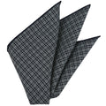 {[en]:White On Midnight Blue Macclesfield Silk Pocket Square