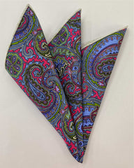 Macclesfield Printed Silk Pocket Square MCP-702