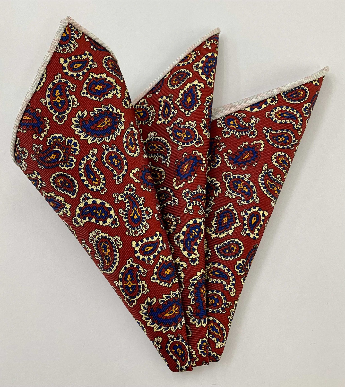 맥클즈필드 프린트 실크 포켓 스퀘어 MCP-712