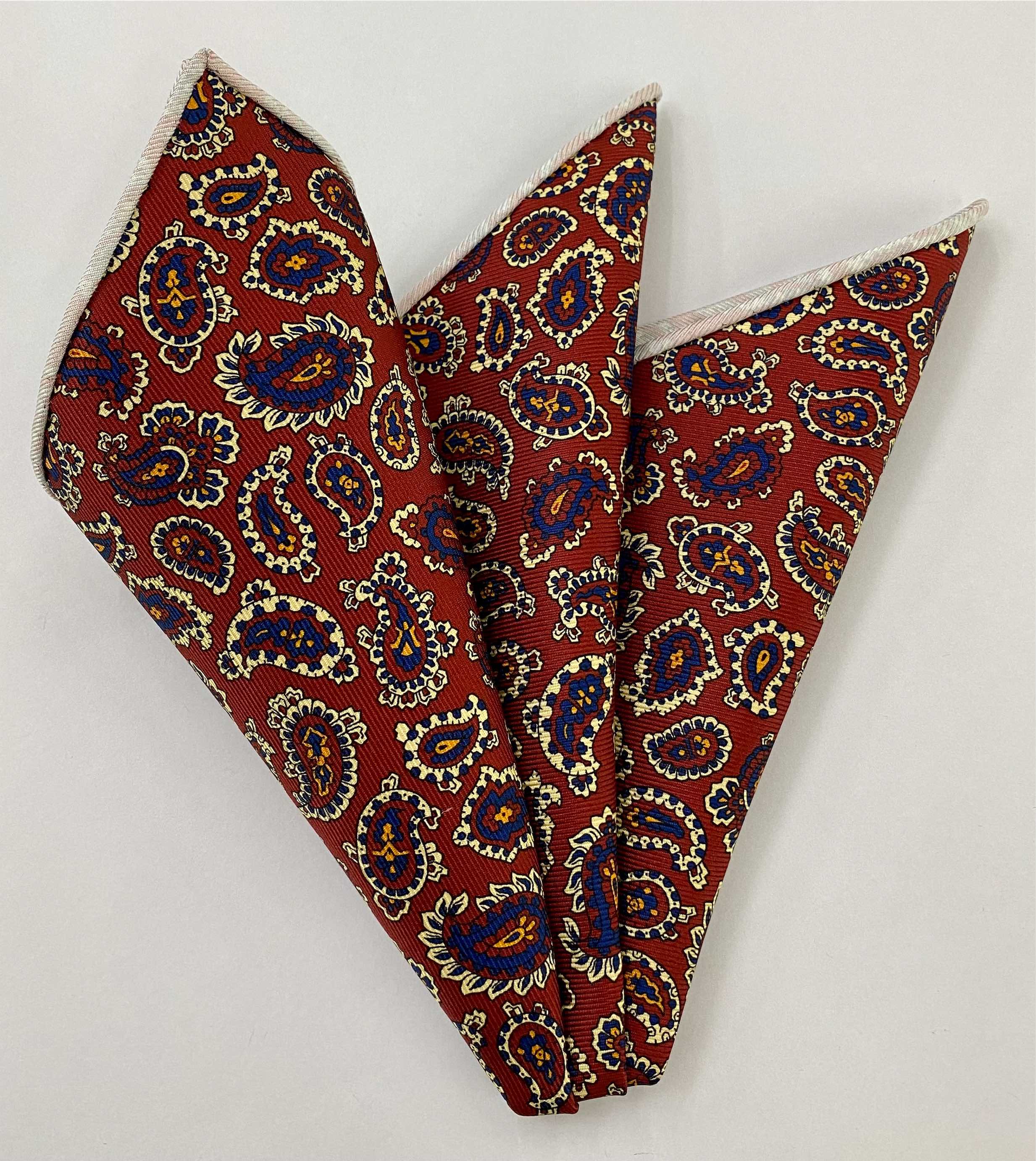 マクルズフィールド プリントシルク ポケットスクエア MCP-712