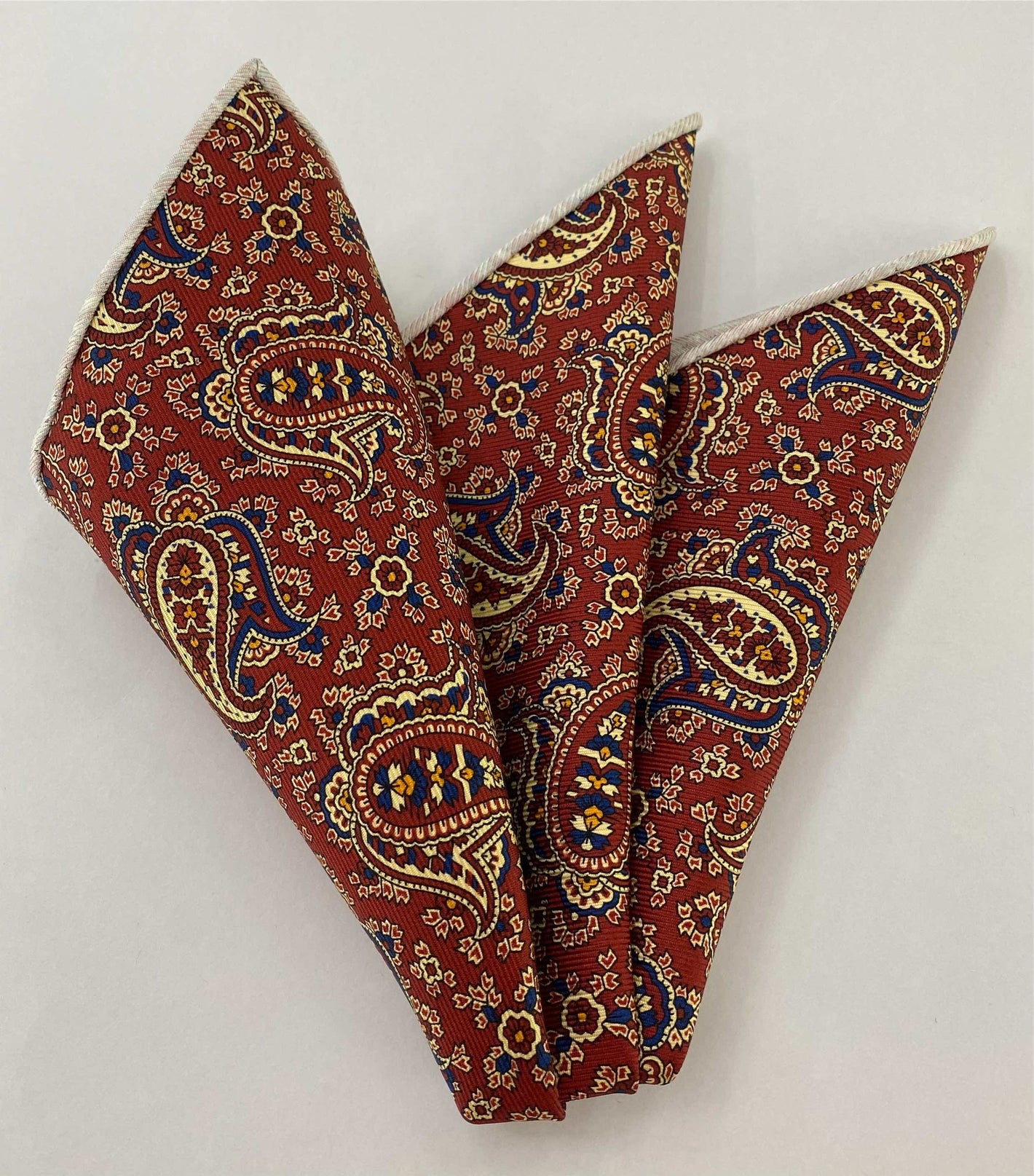 맥클스필드 프린트 실크 포켓 스퀘어 MCP-715