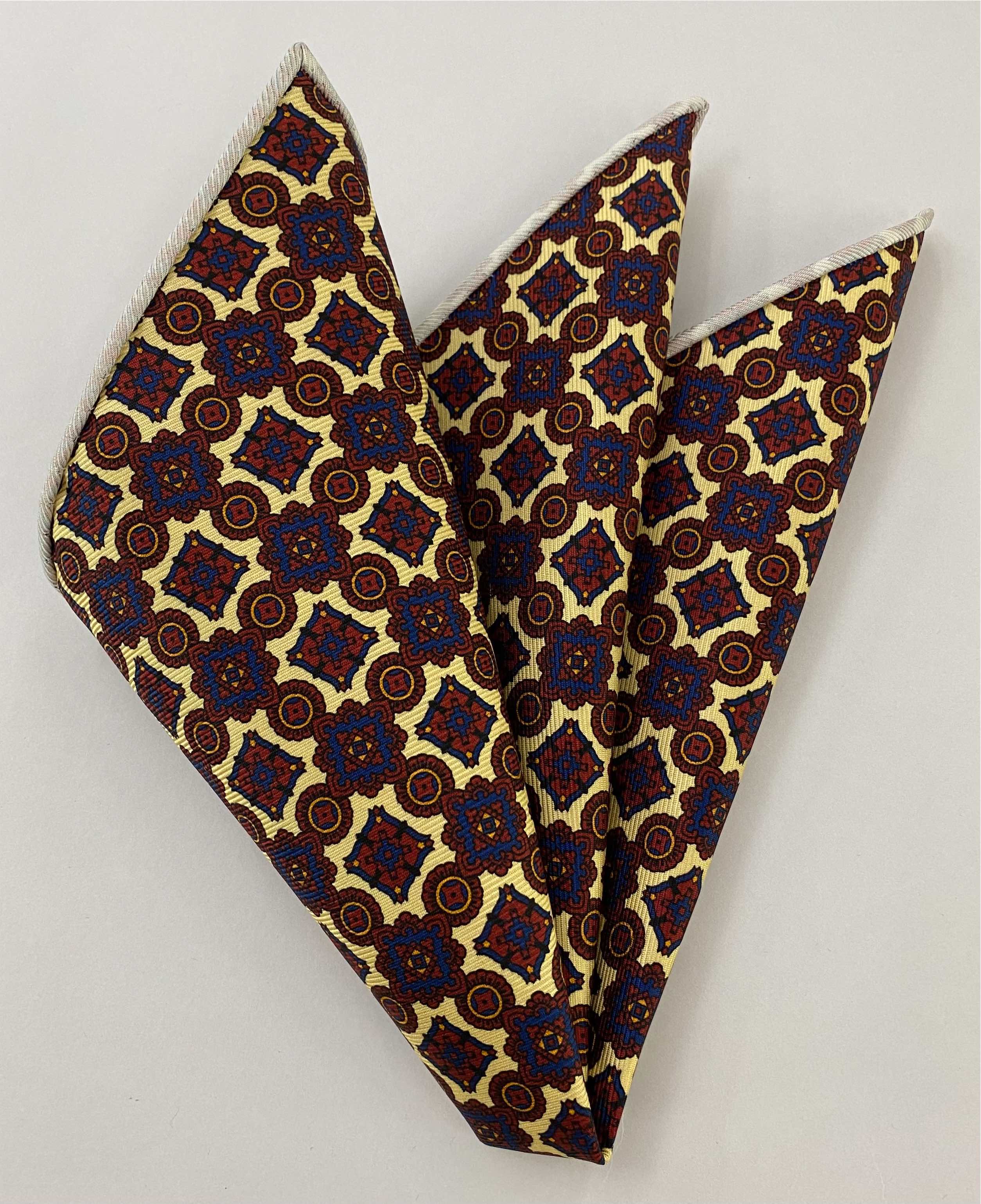 マクルズフィールド プリントシルク ポケットスクエア MCP-721