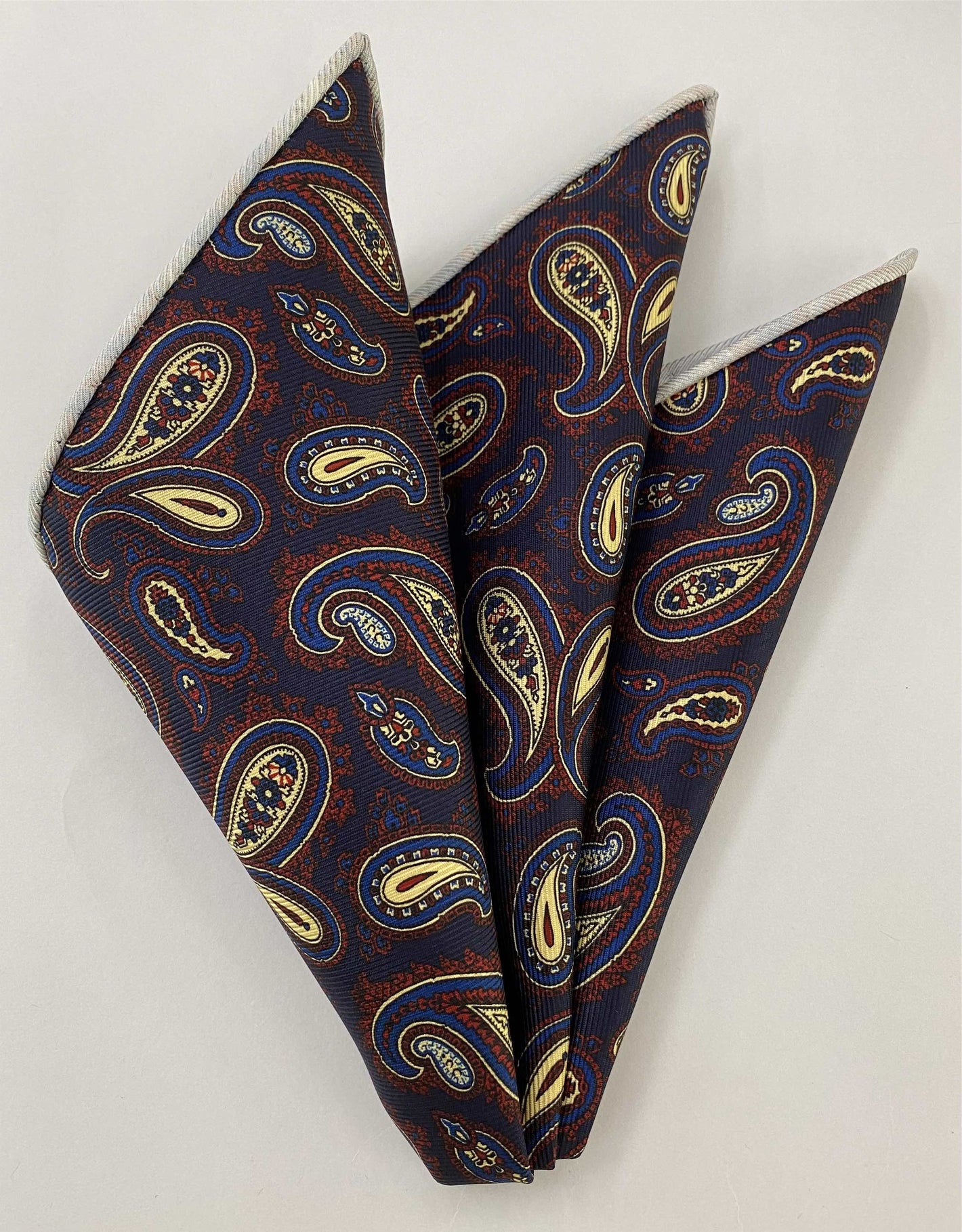 맥클즈필드 프린트 실크 포켓 스퀘어 MCP-722