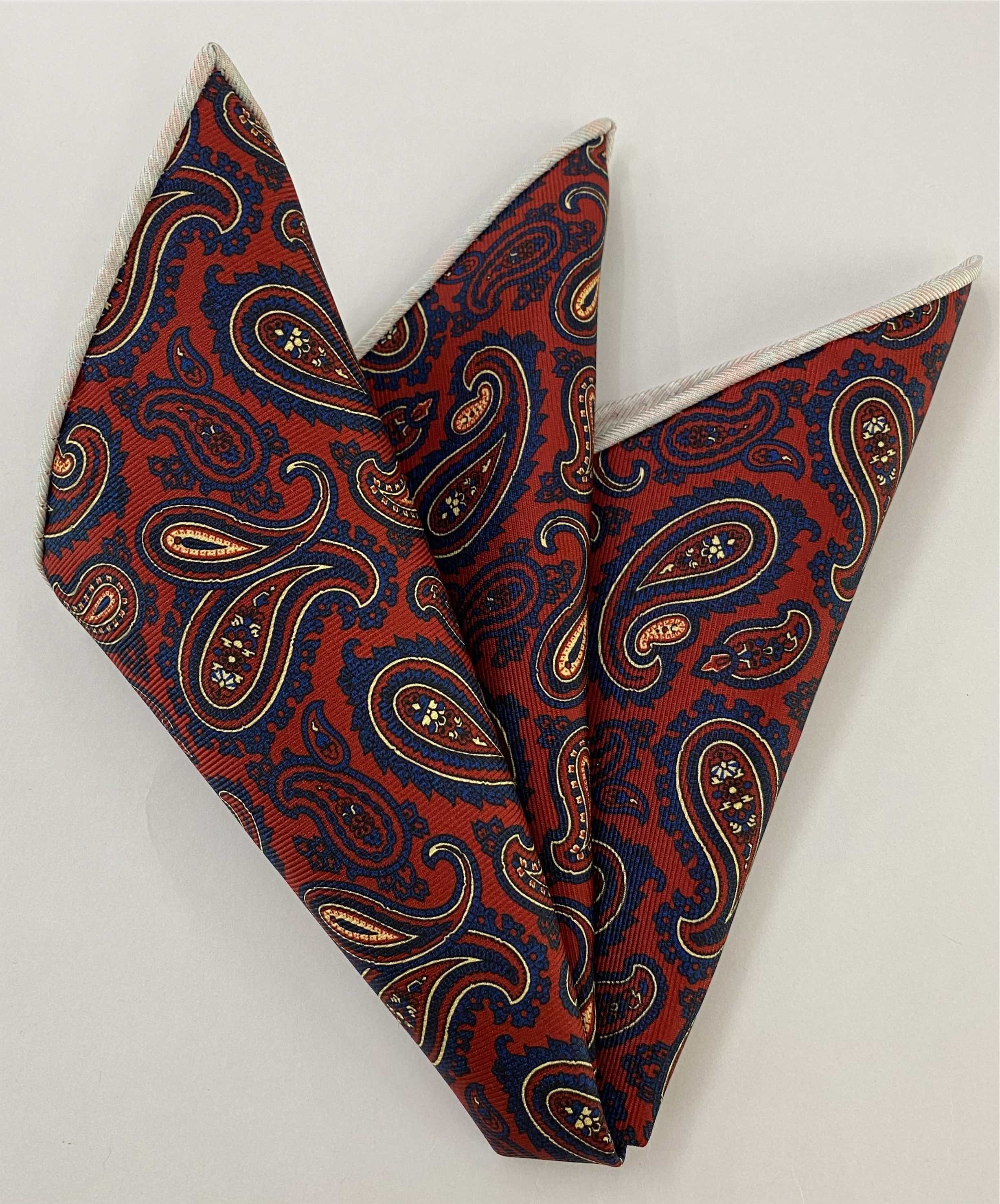 マクルズフィールド プリントシルク ポケットスクエア MCP-723